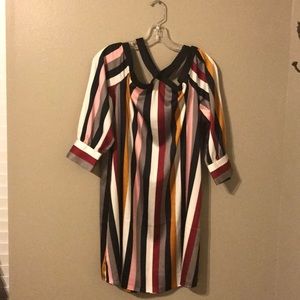 Striped Off the Shoulder Dress